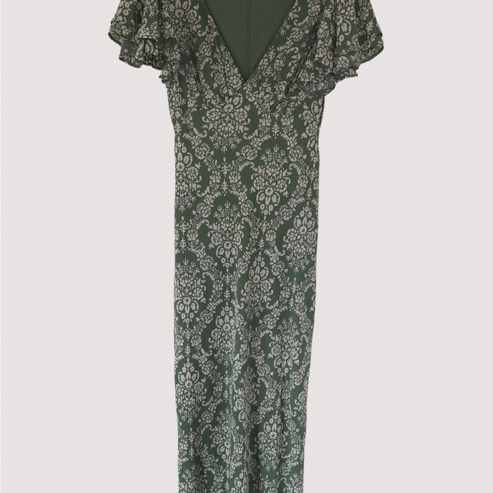 Abercrombie & Fitch Ruffle Sleeve Slip Dress